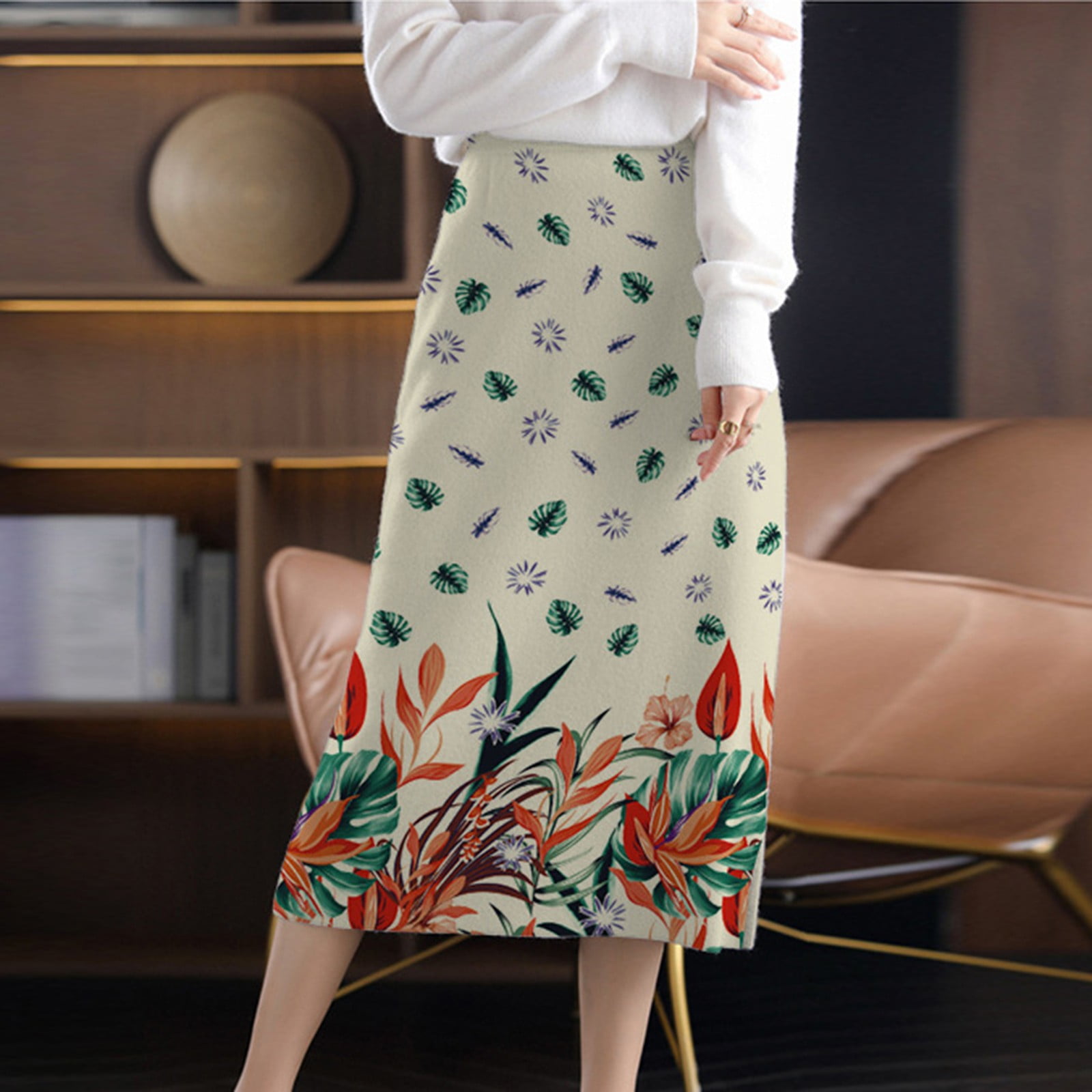Amazon.com: Fnfmrfmr Women Woolen Skirts Long Knitted Slim Office Autumn Winter  Pencil Skirt 5 M : Clothing, Shoes & Jewelry